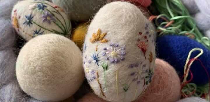 Nog een plekje vrij voor de workshop eitje vilten en borduren